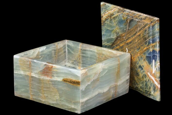 Wide Blue Calcite Jewelry Box #84119